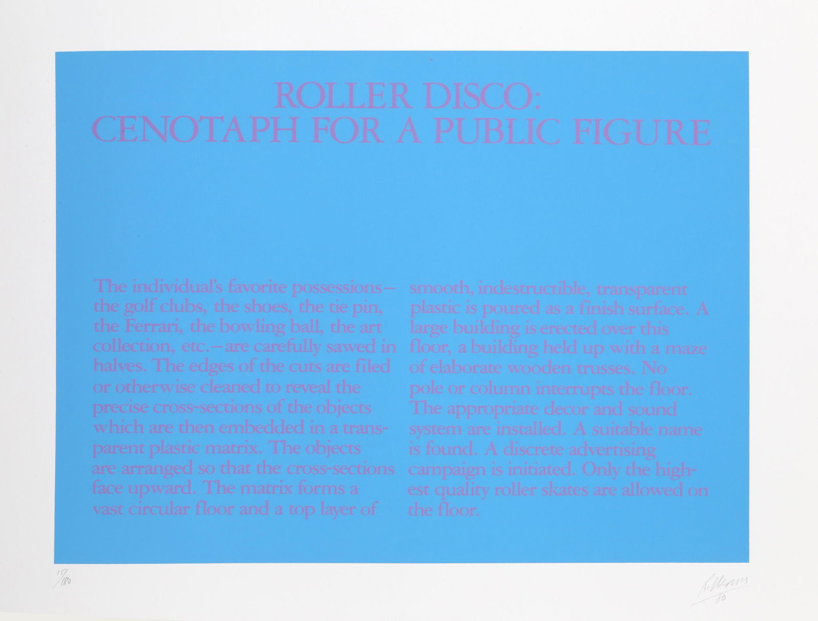 Robert Morris, Roller Disco: Cenotaph for A Public (1 of 2)