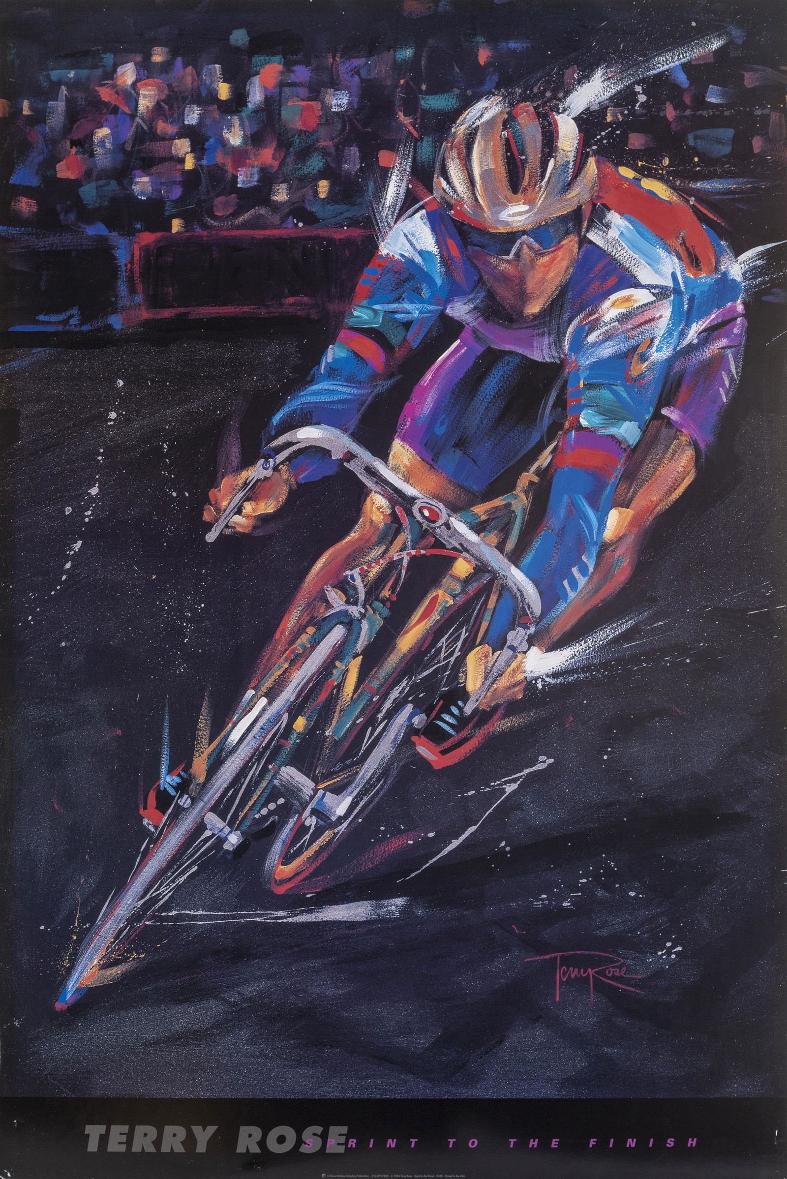 Terry Rose, Sprint to the Finish, Poster on foamcore: Artist: Terry Rose, American (1939 - ) Title: Sprint to the Finish Year: 1994 Medium: Poster on foamcore Image Size: Size: 36 x 24 in. (91.44 x 60.96 cm)