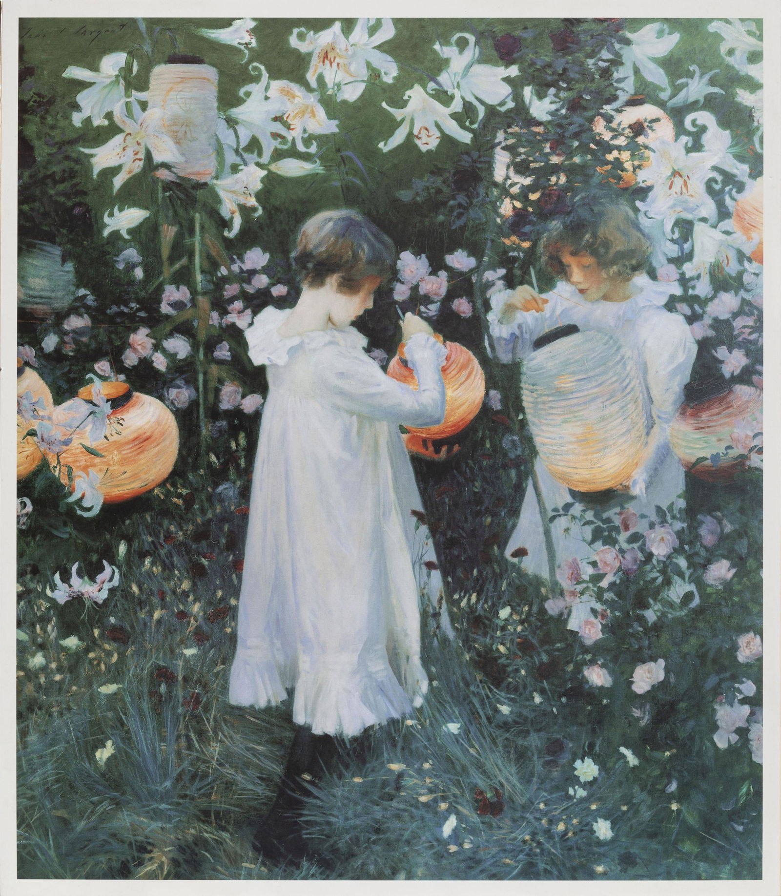 John Singer Sargent, Carnation, Lily, Lily, Rose, (1 of 1)