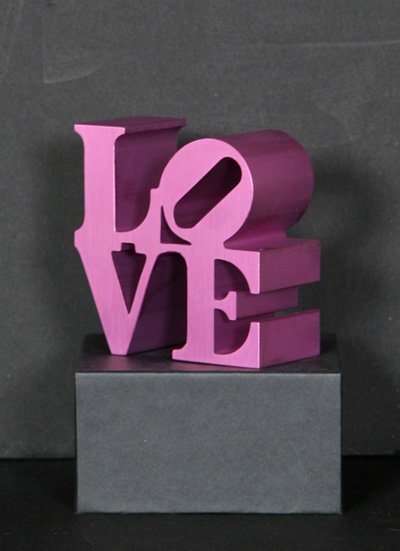 Robert Indiana, Pink Love Sculpture: Artist: Robert Indiana Title: Miniature Love -