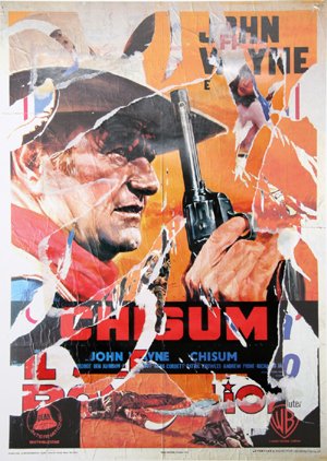 Mimmo Rotella, Chisum (John Wayne), Serigraph: Artist: Mimmo Rotella Title: Chisum (John Wayn