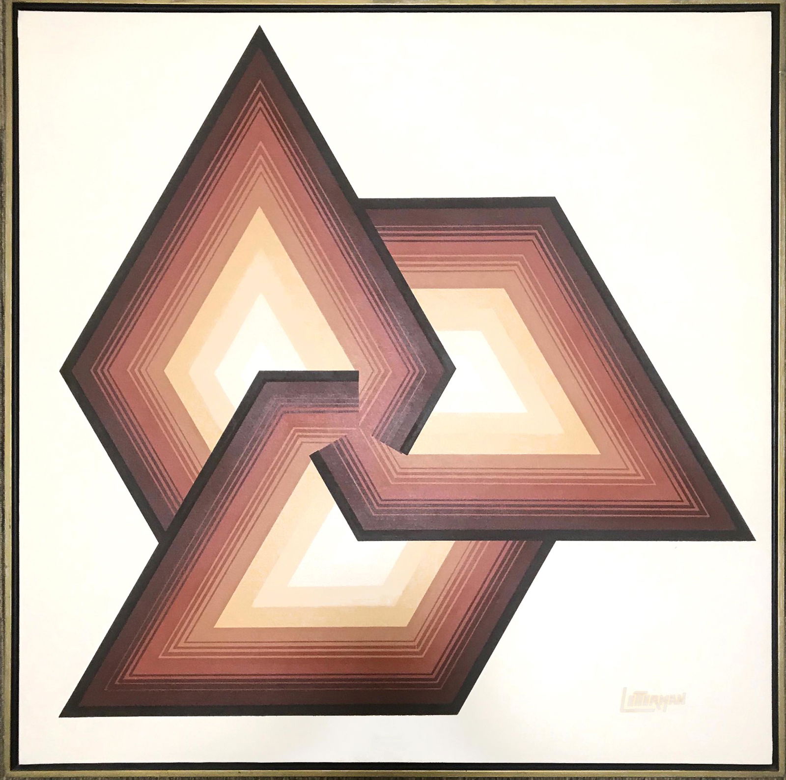 Antoinette Letterman, Three Diamonds, Oil on Canvas (1 of 3)