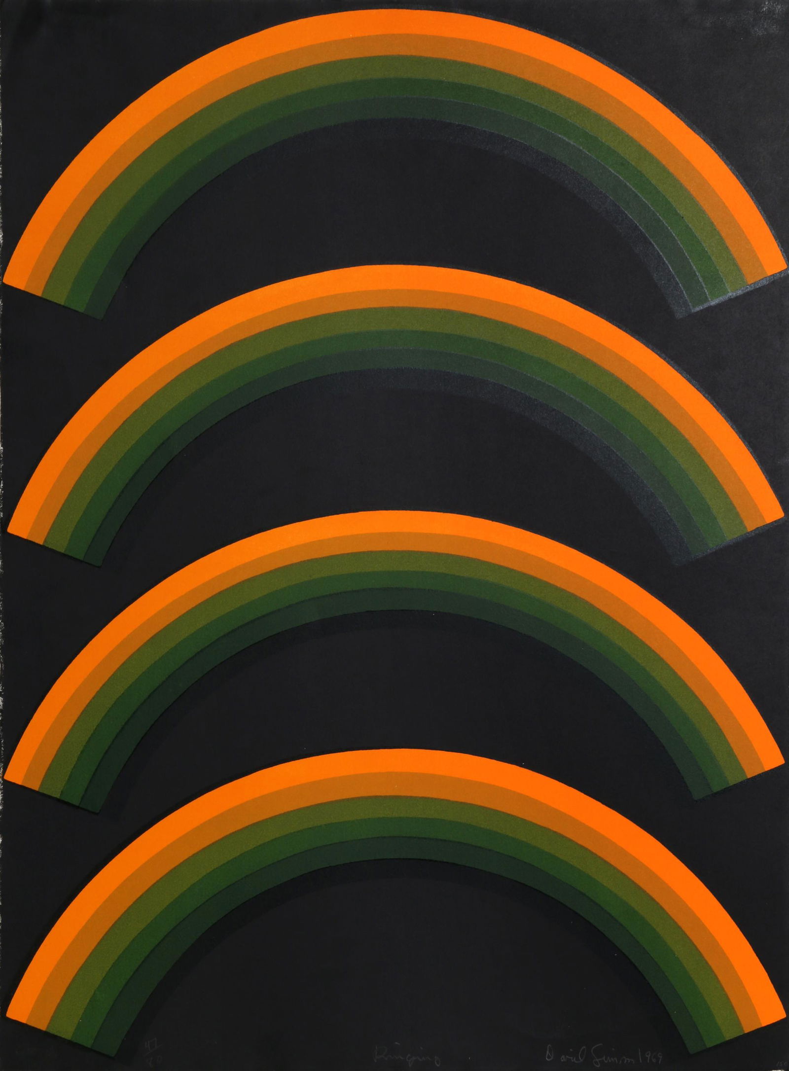 David Simpson, Ringling, Screenprint: Artist: David Simpson, American (1928 - ) Title: Ringling Year: circa 1969 Medium: Screenprint, signed and numbered in pencil Edition: 80 Size: 30 in. x 22.5 in. (76.2 cm x 57.15 cm)