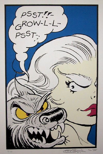 Al Capp, Psst Growl Psst, Lithograph on Canvas: Artist: Al Capp, American (1909 - 1979) Title: Psst Growl Psst Year: 1974 Medium: Signed and Numbered Lithograph on Canvas Edition: 250 Paper Size: 25 x 18 in. ; Image: 20 x 13 in.