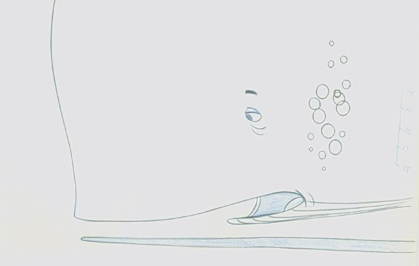 Tom Rogers, Starkist Tuna Whale, Pencil Drawing