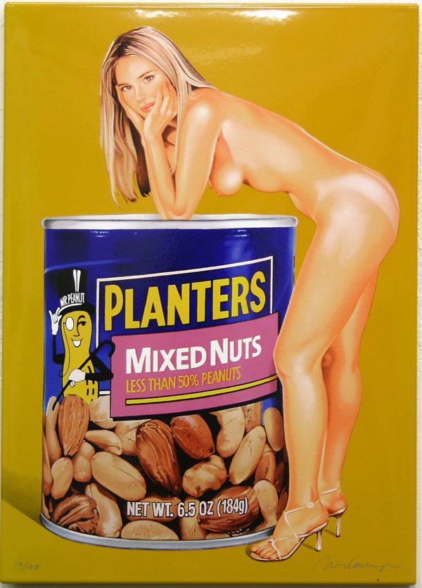 Mel Ramos, Mixed Nuts, Enamel on Steel