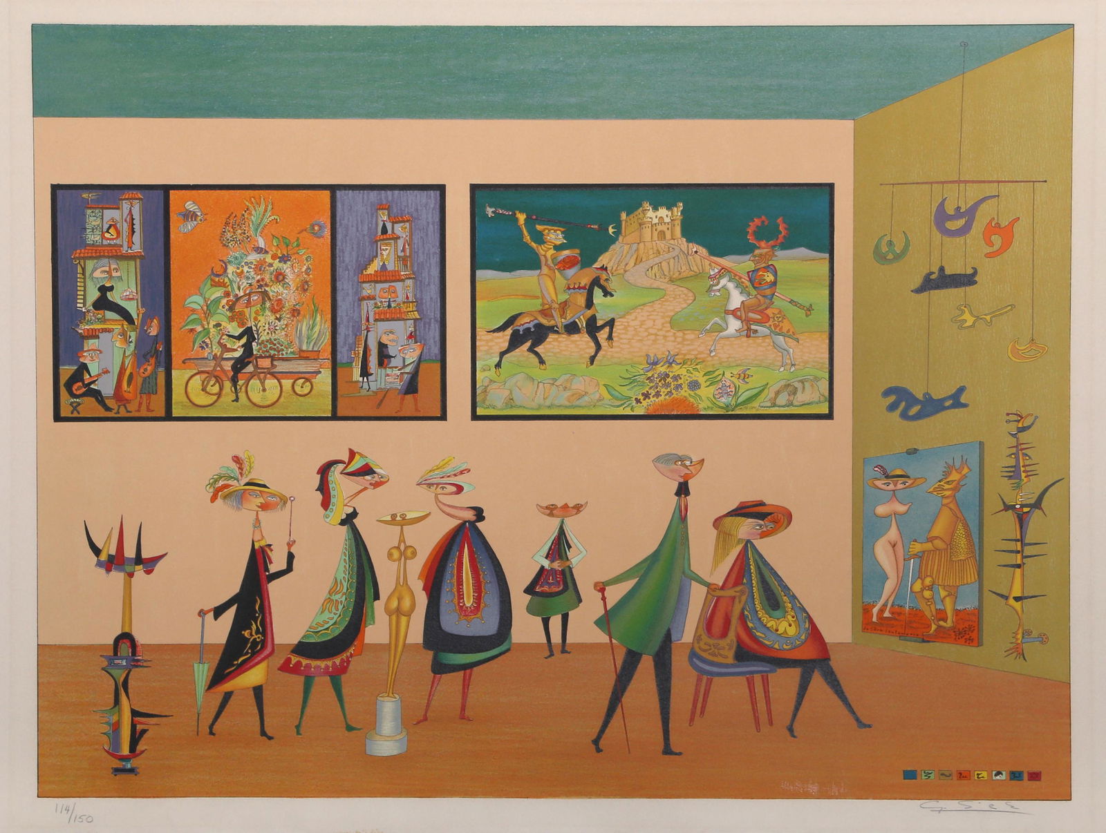 Guillermo Silva Santamaria, Galleria, Lithograph, (1 of 2)