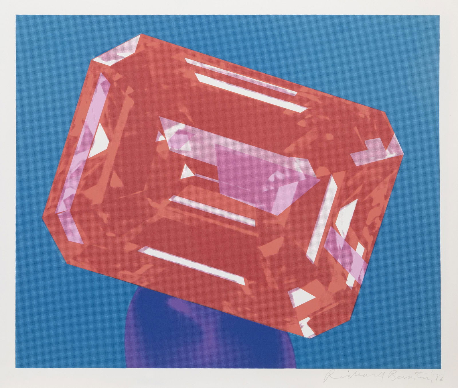 Richard Bernstein, Ruby, Screenprint in Colors: Artist: Richard Bernstein, American (1939 - 2002) Title: Ruby Portfolio: Year: 1978 Medium: Screenprint in Colors, signed and numbered in pencil Edition: 200, AP 30 Image Size: Size: 26 in. x 30.5 in.