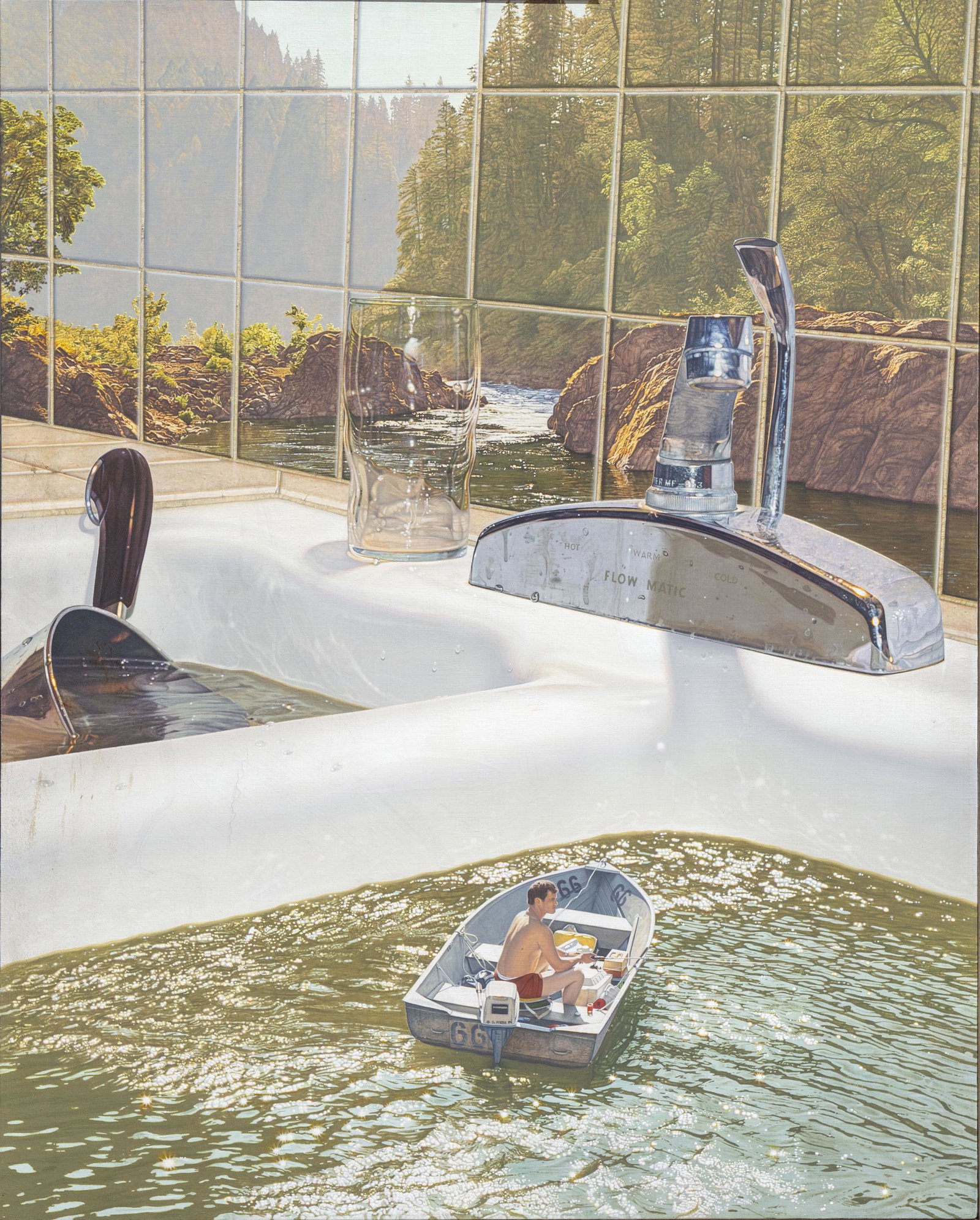 Doug Webb, Dual Nature, Acrylic on Linen: Artist: Doug Webb, Turkish (1946 - ) Title: Dual Nature Portfolio: Year: 1984 Medium: Acrylic on Linen, signed, dated, and titled verso Edition: Image Size: Size: 50 x 40 in. (127 x 101.6 cm) Frame Si