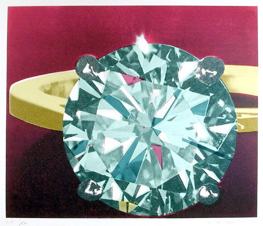 Richard Bernstein, Diamond, Silkscreen: Artist: Richard Bernstein, American (1939 - 2002)Title: DiamondYear: 1978Medium: Silkscreen in Colors, signed and numbered in pencilEdition: 200, AP 30 Size: 26 x 30.5 inches