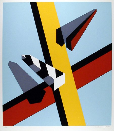 Allan D'Arcangelo, Reflection, Serigraph: Artist: Allan D'Arcangelo, American (1930 - 1998)Title: ReflectionYear: 1978Medium: Serigraph, signed and numbered in pencilEdition: 150Size: 30 in. x 26 in. (76.2 cm x 66.04 cm)