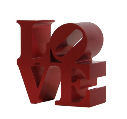 Robert Indiana, Red Love, Sculpture: Artist: Robert Indiana Title: Miniature LOVE Medium: Aluminum Sculpture Size: 3.5 x 3 x 2 inches