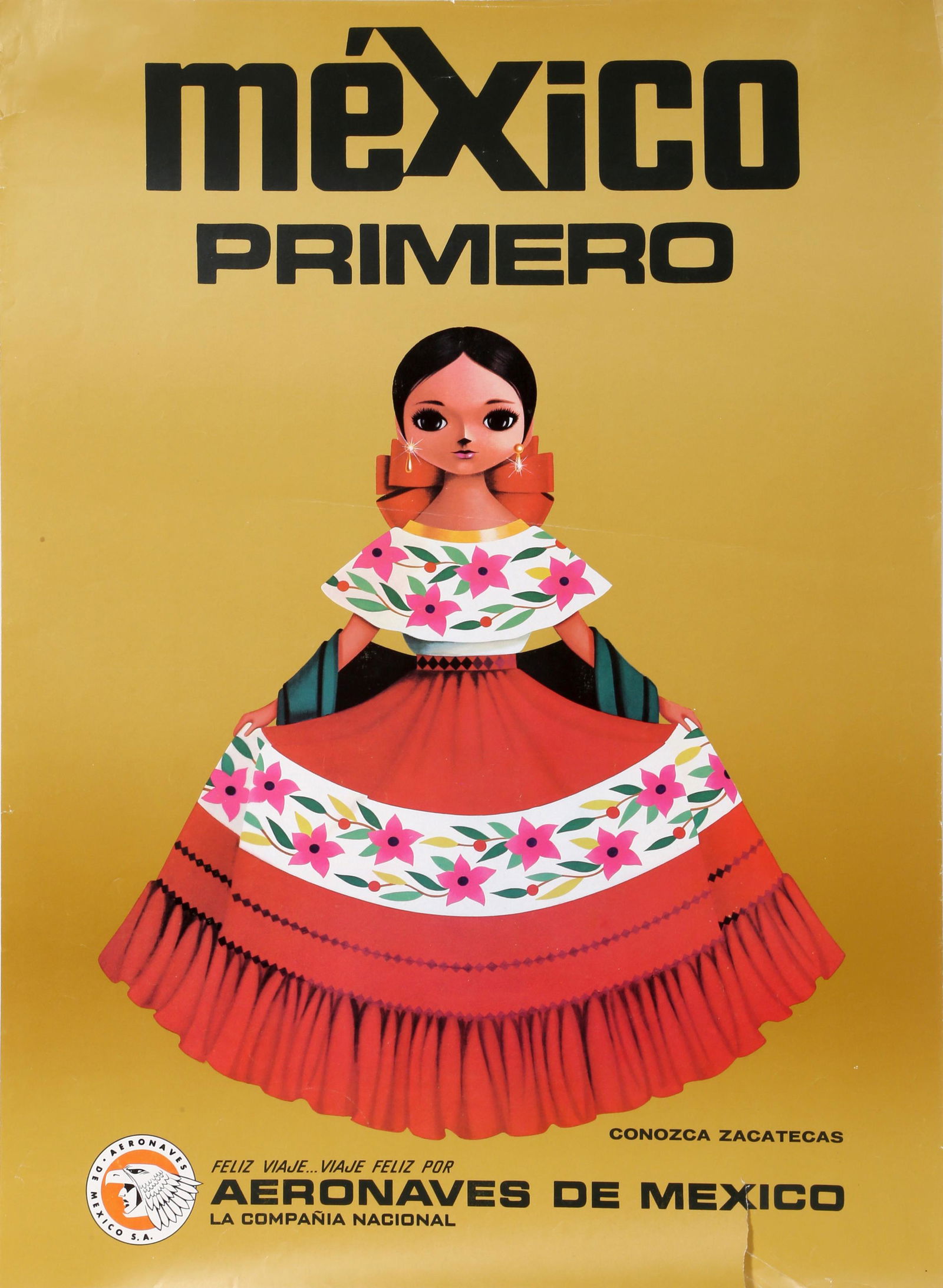 Unknown Artist - Travel Poster, Aeronaves de Mexico - (1 of 1)