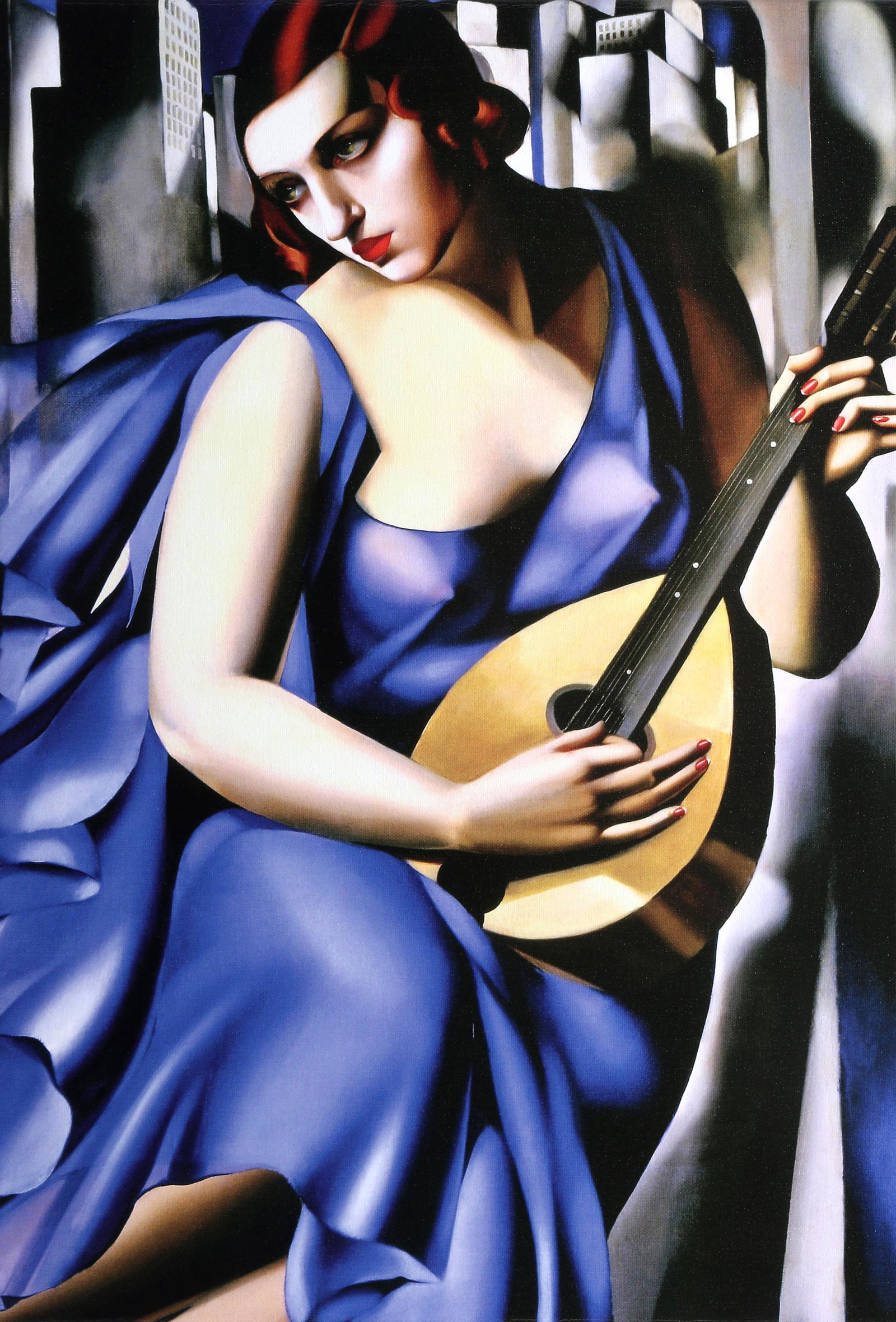 Tamara de Lempicka, The Musician, Giclee on canvas: Artist: Tamara de Lempicka, Polish (1898 - 1980) Title: The Musician Medium: Giclee on canvas Size: 24 x 16 in. (60.96 x 40.64 cm)