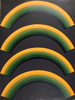 David Simpson, Ringling, Serigraph: Artist: David Simpson, American (1928 - ) Title: Ringling Year: c. 1969 Medium: Serigraph, signed and numbered in pencil Edition: 80 Size: 30 in. x 22.5 in. (76.2 cm x 57.15 cm)