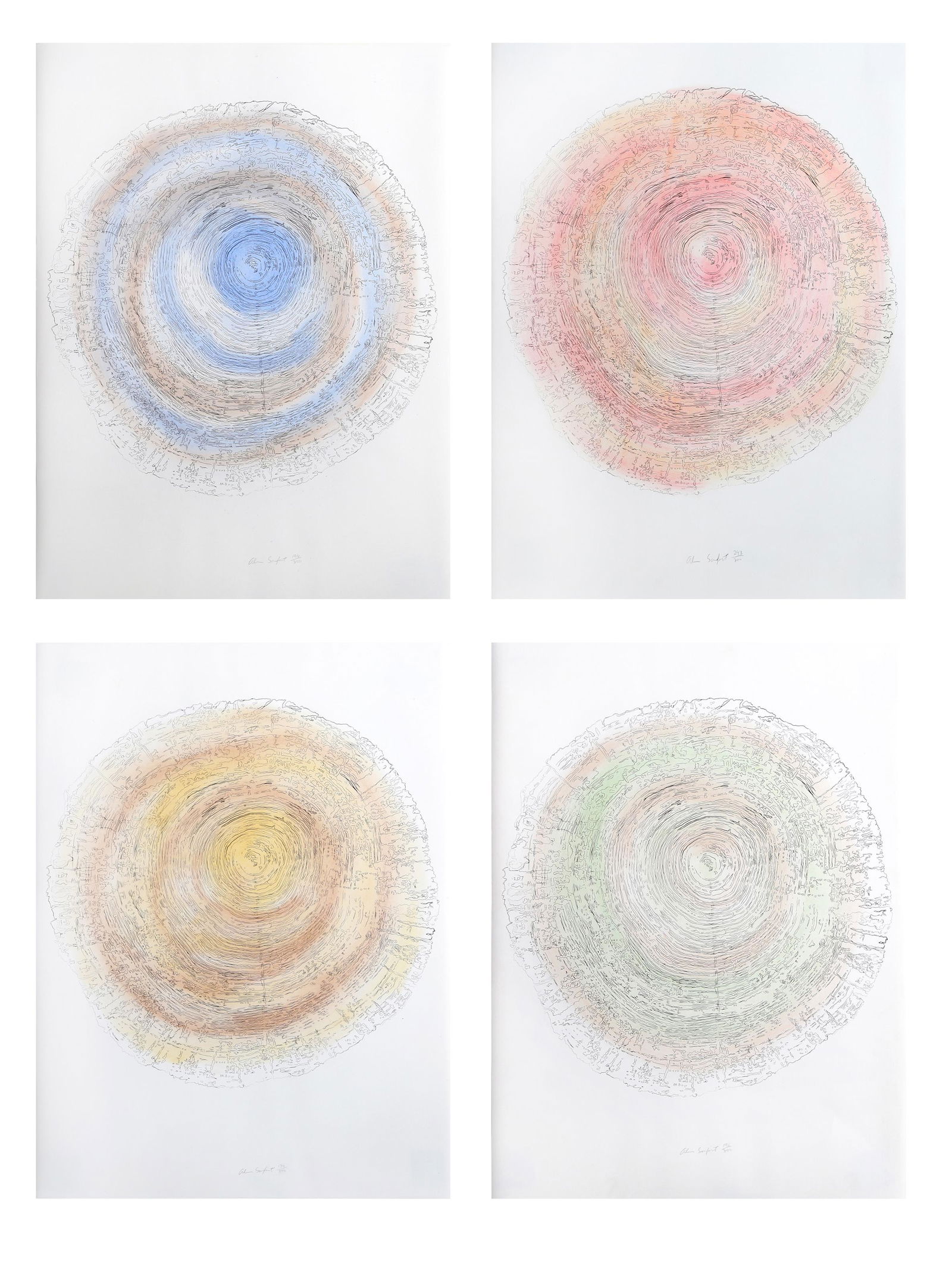 Alan Sonfist, Tree Trunk Series , Set of Four (1 of 5)