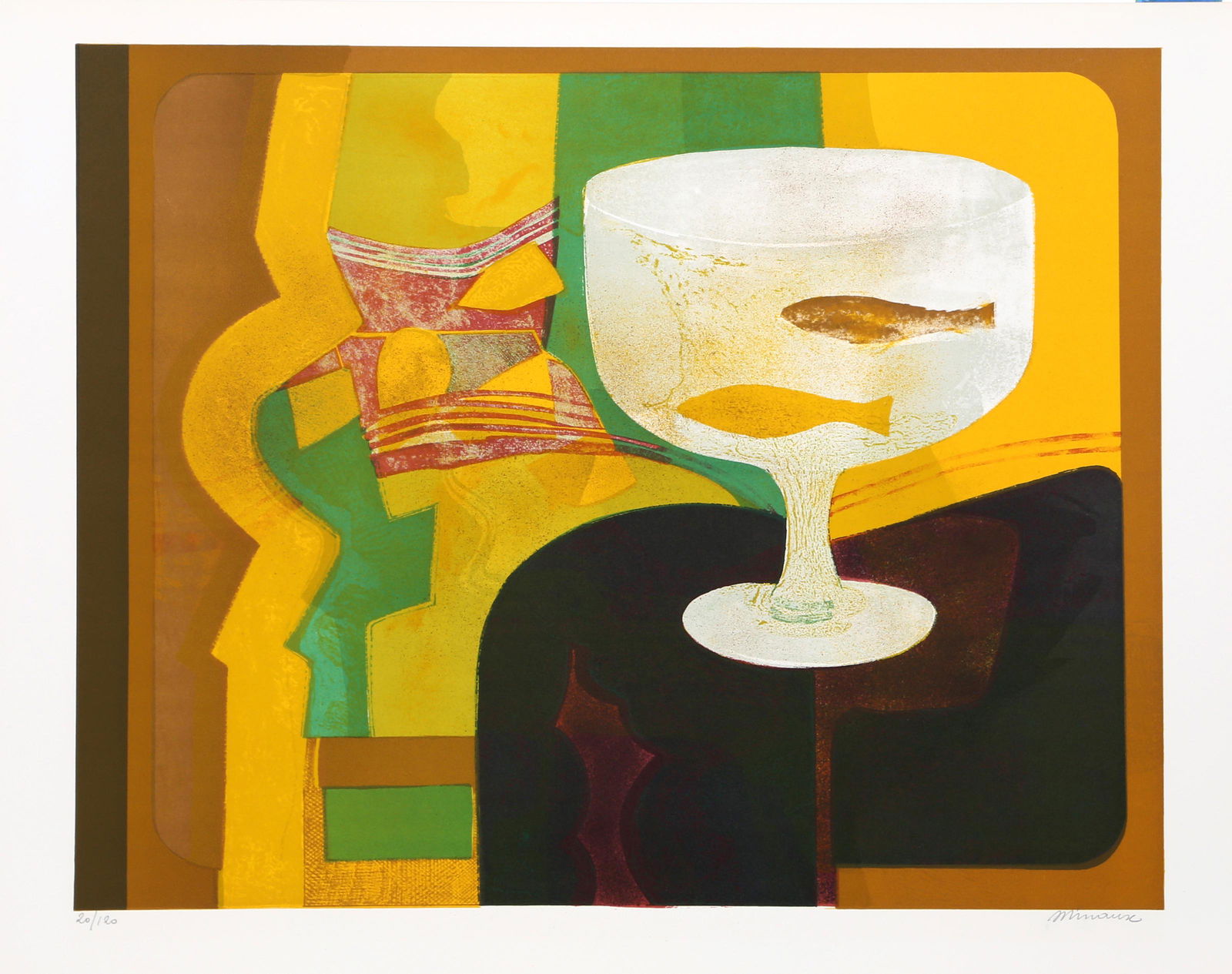 Andre Minaux, Goldfish, Lithograph (1 of 1)