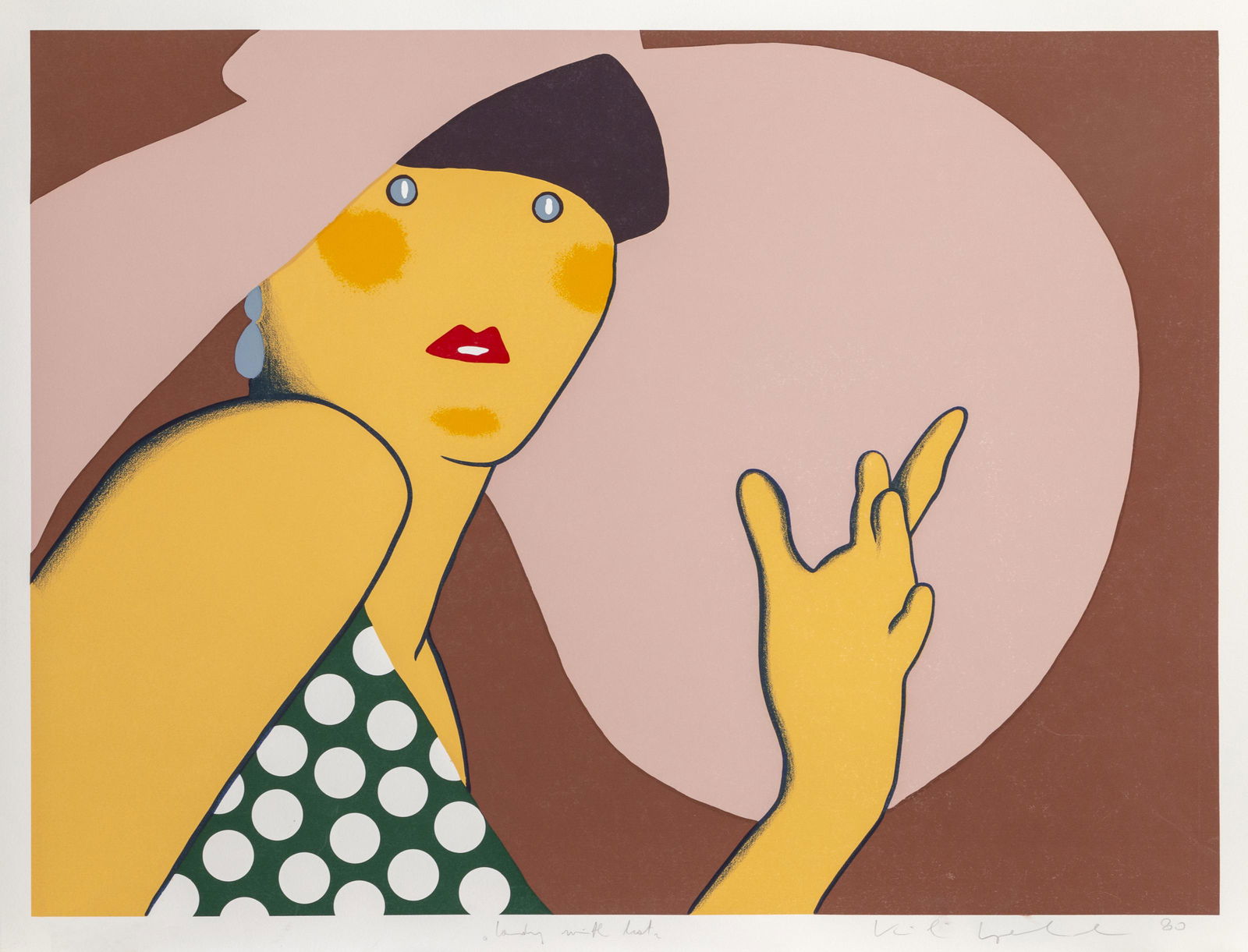 Kiki Kogelnik, Lady with Hat, Screenprint (1 of 3)