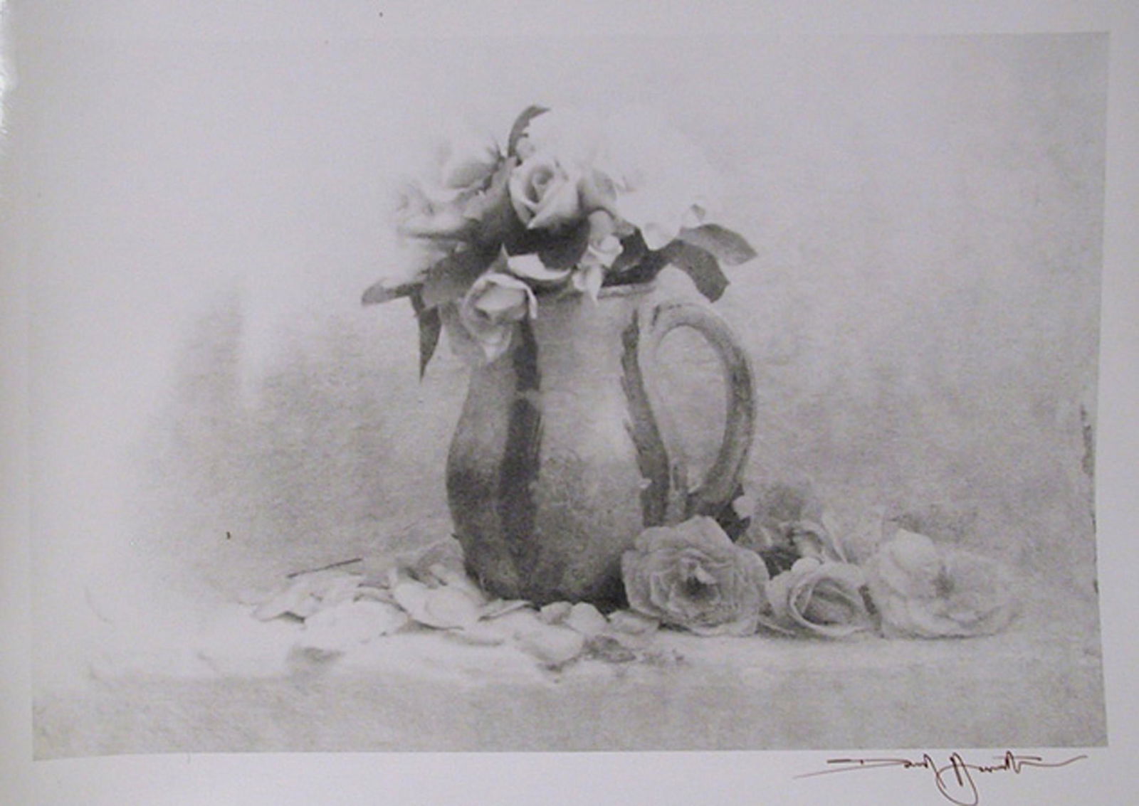 David Hamilton, Roses in Pitcher, Gelatin Silver Print: Artist: David Hamilton, American (1933 - 2016) Title: Roses in Pitcher Portfolio: Year: circa 1992 Medium: Gelatin Silver Print Photograph, signed in ink l.r. Edition: Image Size: Size: 12.5 x 16 in.