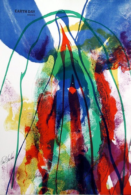 Paul Jenkins, Earth Day, Lithograph: Artist: Paul Jenkins, American (1923 - ) Title: Earth Day Year: 1971 Medium: Lithograph, signed in ink Edition: 300 Size: 29 in. x 21.5 in. (73.66 cm x 54.61 cm) Size: 29 x 21.5 inches