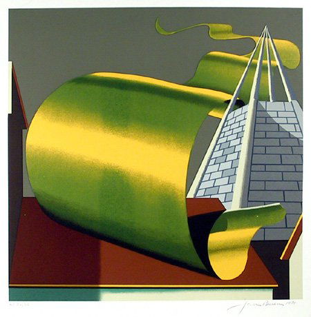 Jack Brusca, Banner, Serigraph: Artist: Jack Brusca, American (1939 - 1993) Title: Banner Year: 1978 Medium: Serigraph in Colors, signed and numbered in pencil Edition: AP 30 Size: 27 in. x 26.5 in. (68.58 cm x 67.31 cm)