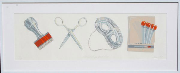 Don Nice, Censorship, Lithograph: Artist: Don Nice, American (1932 - ) Title: Censorship Year: 1978 Medium: Lithograph, signed and numbered in pencil Edition: 42/144 Size: 12 in. x 38 in. (30.48 cm x 96.52 cm) Frame Size: 18.5 x 44.5