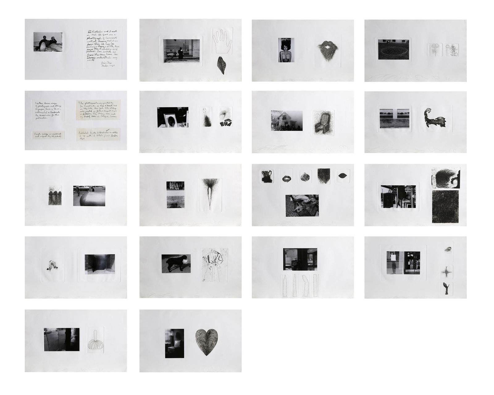 Jim Dine, Photographs and Etchings, Portfolio of 16: Artist: Jim Dine, and Lee Friedlander, American (1935 - ) Title: Photographs and Etchings Year: 1969 Medium: Portfolio of 16 Diptychs of Silver Prints and Etchings on Hodgkinson hand-made waterleaf pa