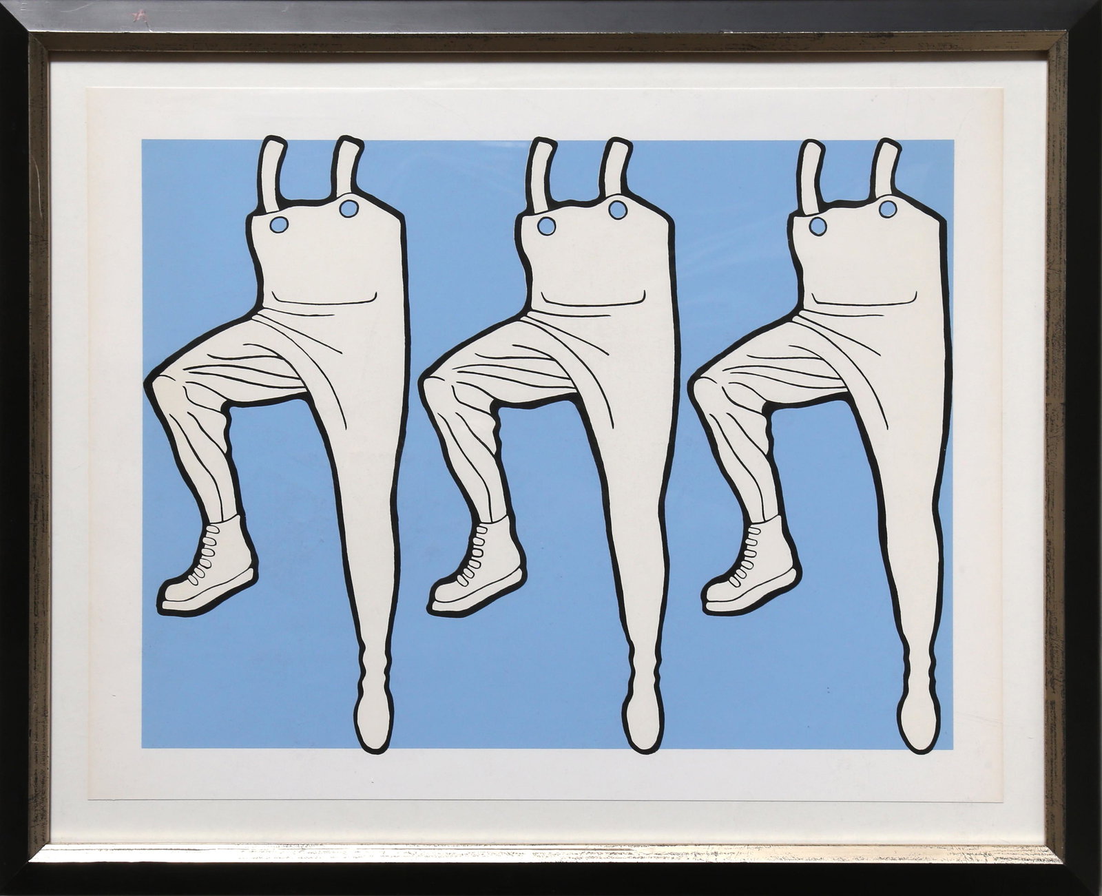 John Wesley, What's Going on in the Halls?, Screenprint: Artist: John Wesley, American (1928 - ) Title: What's Going on in the Halls? Year: 1971 Medium: Screenprint (unsigned) Edition: 3000 Image Size: 12 x 16 inches Size: 14 x 18 in. (35.56 x 45.72 cm) Fra