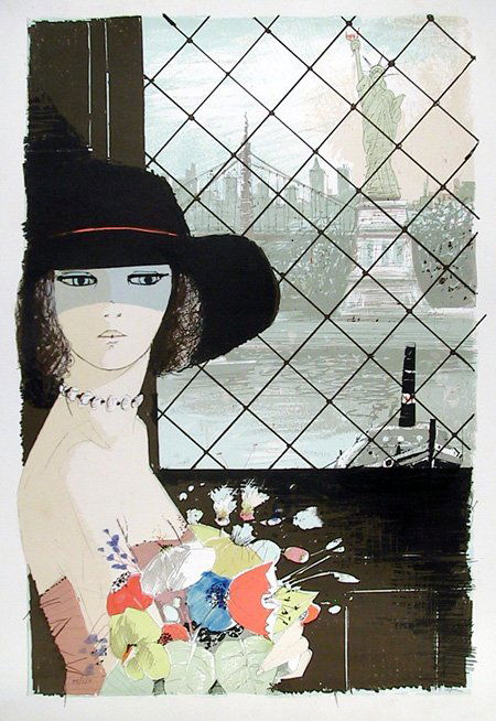 Charles Levier, Miss Liberty, Lithograph: Artist: Charles Levier, French (1920 - ) Title: Miss Liberty Medium: Lithograph, signed and numbered in pencil Size: 29 in. x 23 in. (73.66 cm x 58.42 cm)