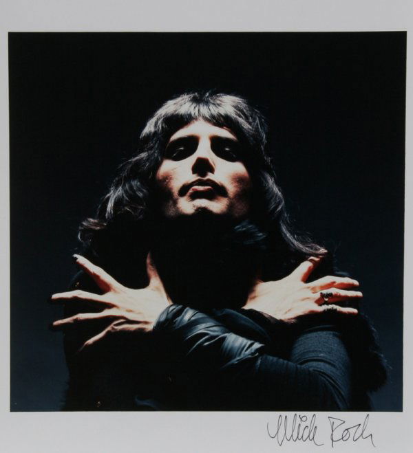 Mick Rock, Freddie Mercury of Queen, Color Photogr: Artist: Mick Rock, British (1949 - ) Title: Freddie Mercury of Queen Year: circa 1974 Medium: Color Photograph Size: 14 in. x 11 in. (35.56 cm x 27.94 cm)