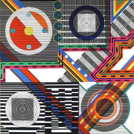 Leo Maranz, Abstract Op-Art Serigraph: Artist: Leo Maranz Title: Untitled-1 Year: Circa 1980 Medium: Serigraph Edition: 300 Size: 30 in. x 30 in. (76.2 cm x 76.2 cm)