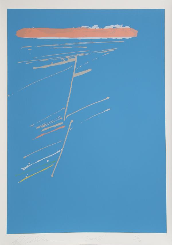 Dan Christensen, Jivaro, Silkscreen: Artist: Dan Christensen, American (1942 - 2007) Title: Jivaro Year: circa 1980 Medium: Silkscreen, Signed and numbered in Pencil Edition: 96/100 Size: 43 in. x 29.5 in. (109.22 cm x 74.93 cm)