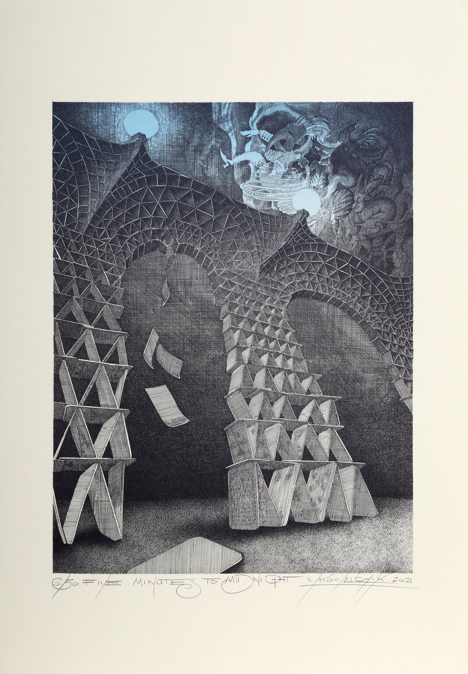 Wojtek Kowalczyk, Five Minutes to Midnight, Lithograph (1 of 5)