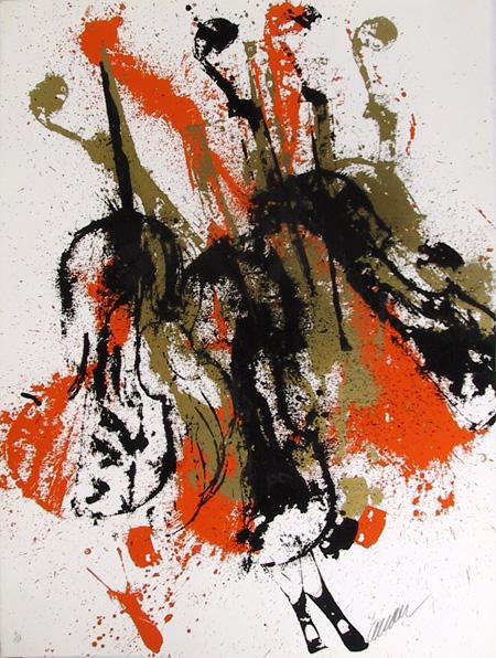 Arman, Homage to Vivaldi, Silkscreen : Artist: Arman, French (1929 - 2005) Title: Homage to Vivaldi Year: 1979 Medium: Silkscreen on Arches paper [Signed and Numbered in Pencil] Edition: 150 Size: 30 in. x 22 in. (76.2 cm x 55.88 cm)