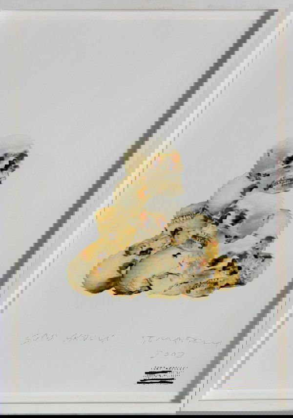 Tony Matelli, Sad Skulls, Digital Print: Artist: Tony Matelli, American (1971 - ) Title: Sad Skulls Year: 2002 Medium: Digital Print, signed and dated Size: 19 in. x 13 in. (48.26 cm x 33.02 cm) Frame Size: 21 x 15 inches