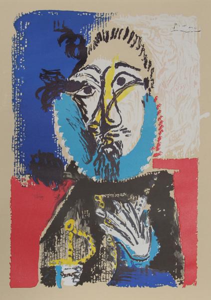 Pablo Picasso, Imaginary Portrait, Lithograph Post: Artist: Pablo Picasso, Spanish (1881 - 1973) Title: Imaginary Portrait Year: circa 1970 Medium: Lithograph Poster Size: 26 in. x 20 in. (66.04 cm x 50.8 cm)