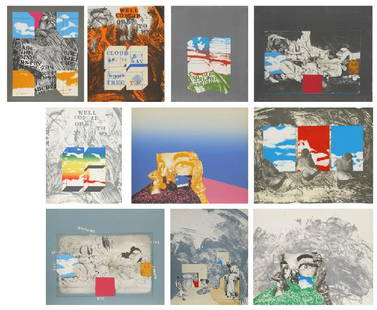Masuo Ikeda, Some Town Without a Name Portfolio of: Artist: Masuo Ikeda, Japanese (1934 - 1997) Title: Some Town without a Name Portfolio Year: 1969 Medium: 10 Lithographs, each signed and numbered in pencil Edition: XXXI/XLV Size: 26 in. x 21 in. (66.