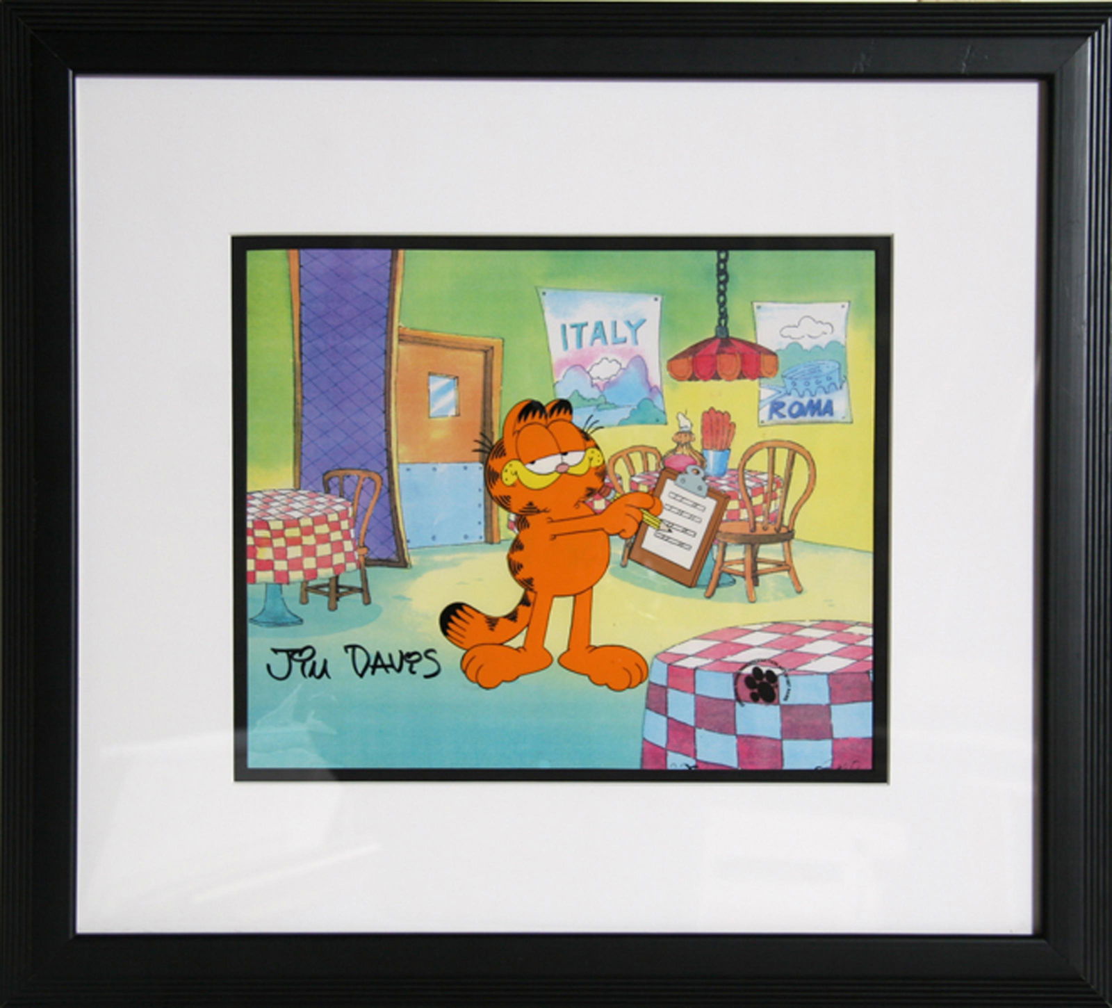 Jim Davis, Garfield Italian Restaurant, Hand Painted (1 of 1)