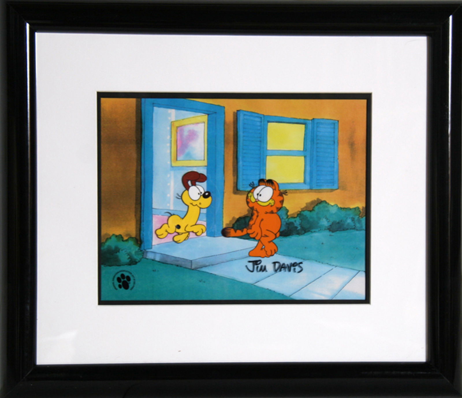 Jim Davis, Garfield and Odie Walking out of the House, (1 of 1)