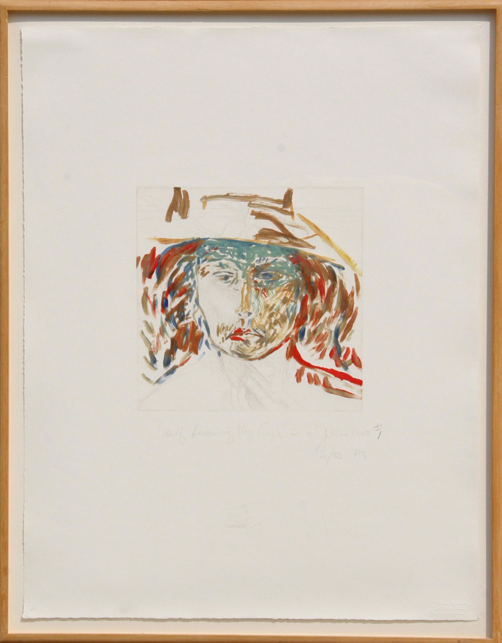 Pat Steir, Self Becoming Van Gogh in a Yellow Hat #3, (1 of 1)