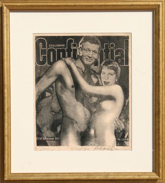 Richard Bernstein, Confidential, Silkscreen: Artist: Richard Bernstein, American (1939 - 2002) Title: Confidential Year: 1970 Medium: Silkscreen, Signed in Pencil Image Size: 15 x 12.5 inches Size: 25 in. x 22 in. (63.5 cm x 55.88 cm)