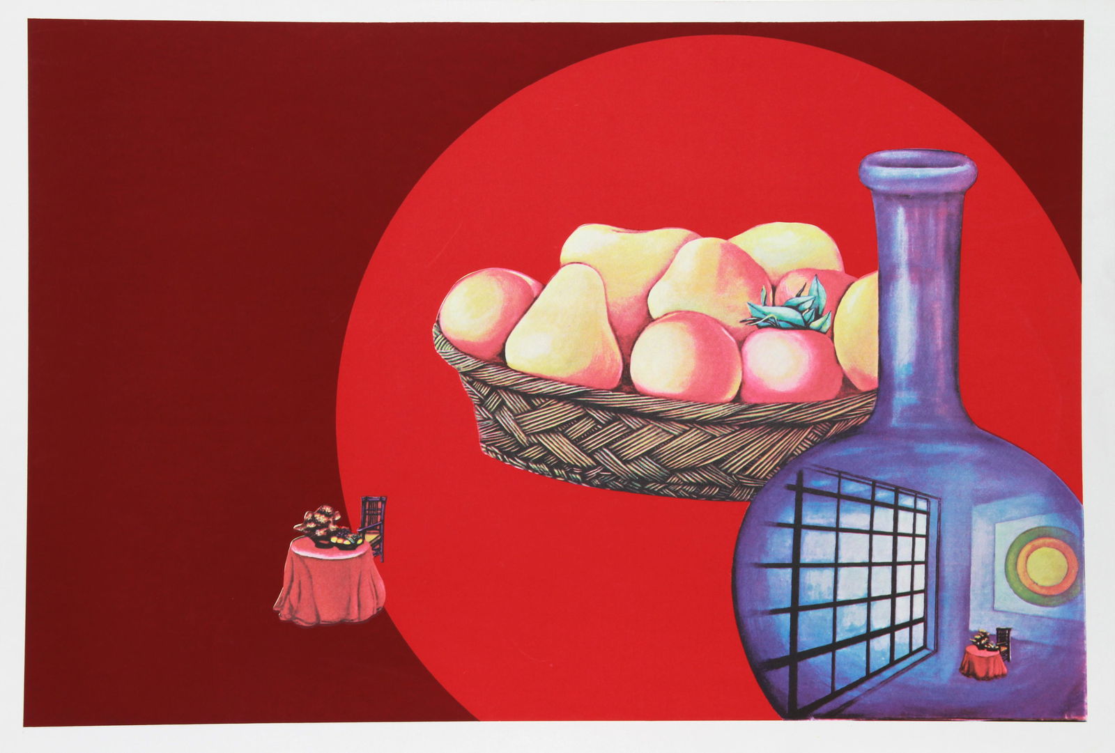 Rita Simon (aka Atirnomis), Turbulent Landscape,: Artist: Rita Simon (aka Atirnomis), American (1938 - ) Title: Turbulent Landscape Year: 1979 Medium: Screenprint, signed and numbered in pencil Edition: 300, AP 30 Image Size: 23 x 34.5 inches Size: 2