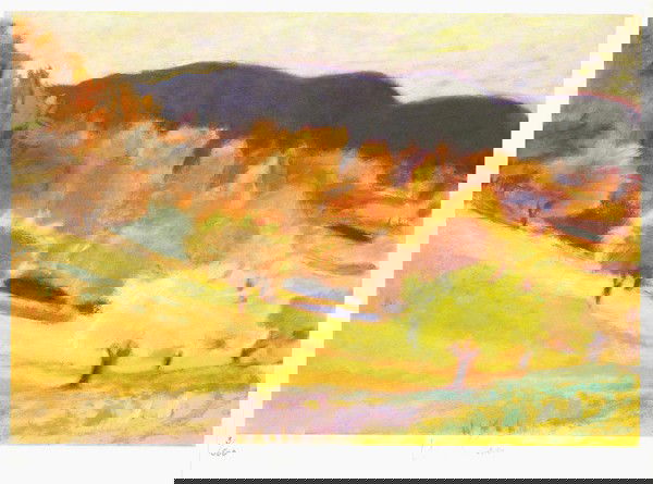 Wolf Kahn, Human Rights - United Nations, Lithogra: Artist: Wolf Kahn, American (1927 - ) Title: The Universal Declaration of Human Rights - United Nations Year: 1990 Medium: Lithograph on Pure Rag paper, signed and numbered in pencil Edition: 3/500 Si