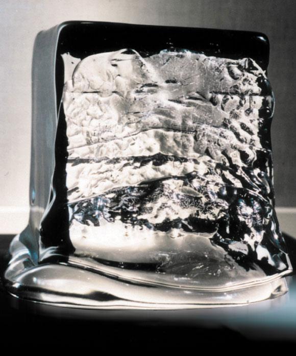 Federica Marangoni, The Melting Technology, Solid: Artist: Federica Marangoni, Italian Title: The Melting Technology Year: circa 2005 Medium: Solid Murano Glass Size: 10.14 in. x 11.7 in. x 7.8 in. (25.76 cm x 29.72 cm x 19.81 cm)