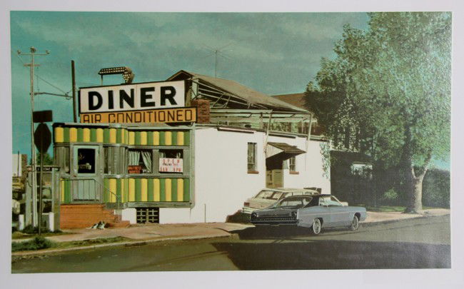 John Baeder, Royal Diner, Serigraph: Artist: John Baeder (1938 - ) Title: Royal Diner Year: 1980 Medium: Serigraph on Somerset Paper, signed and numbered in pencil Edition: 250 Size: 22 in. x 30 in. (55.88 cm x 76.2 cm)