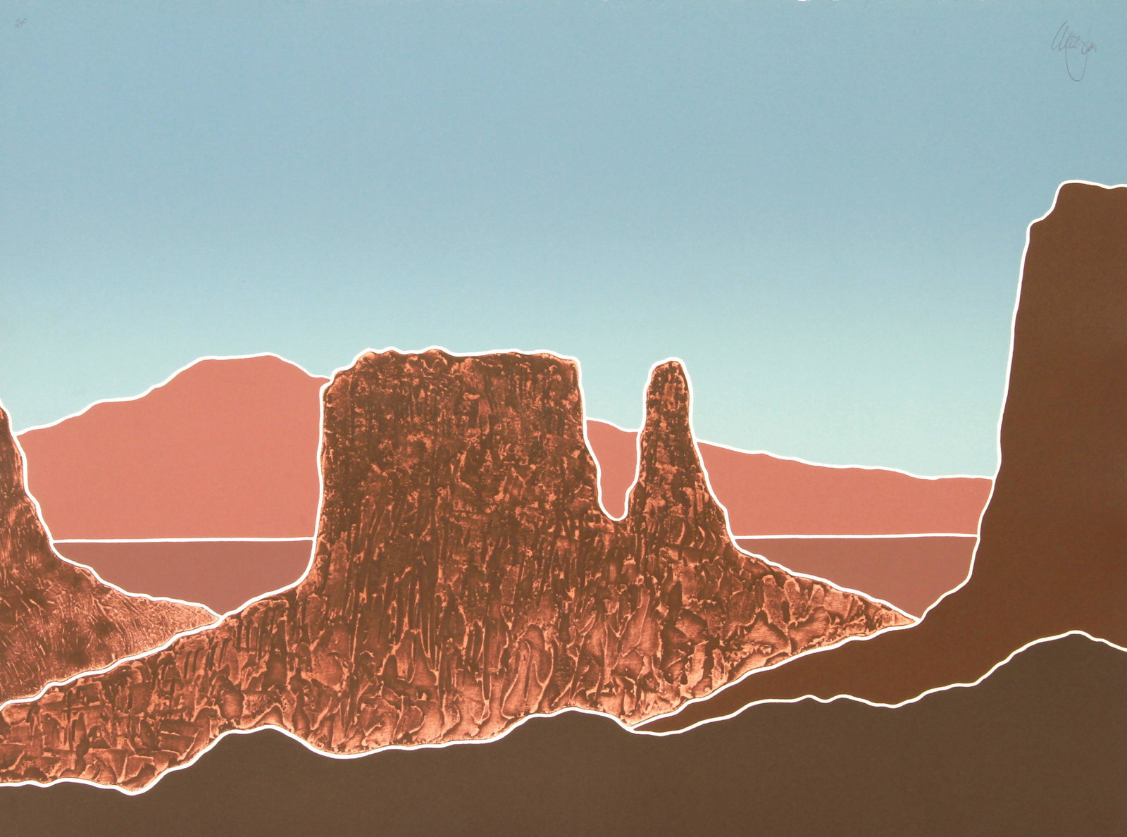 Peter Keefer, Mesa Petaca, Screenprint (1 of 2)