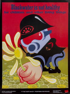 Andrew Brandou, Blackwater, Poster: Artist: Andrew Brandou, American Title: Blackwater Portfolio: "? The War Show" - Posters for Peace Year: 2007 Medium: Poster Size: 24 x 18 in. (60.96 x 45.72 cm)