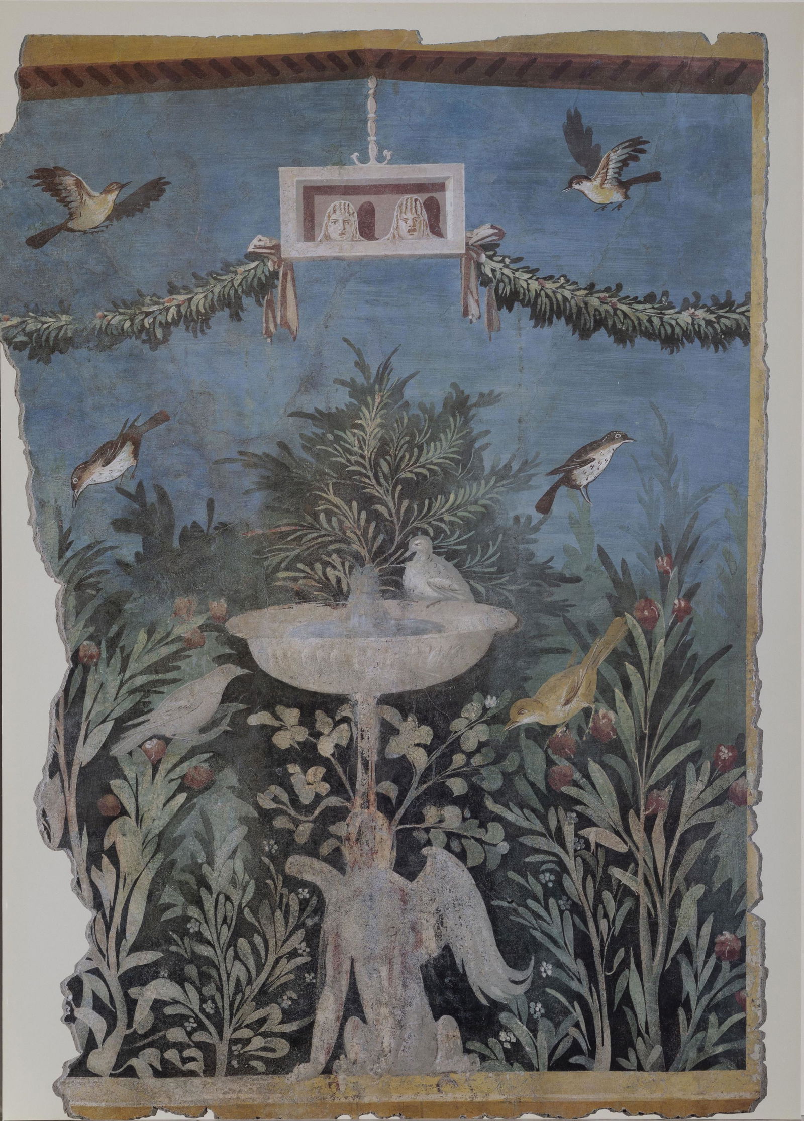 Unknown Artist - Poster, Fresco of Fountain, Poster on board (1 of 1)