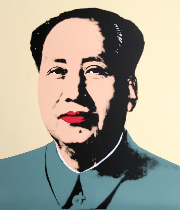 Andy Warhol, Mao 5, Serigraph, Sunday B. Morning : Artist: Andy Warhol, After, American (1928 - 1987) Title: Mao 5 Year: of Original: circa 1970 Medium: Serigraph, Sunday B. Morning Stamp Verso Size: 33.25 in. x 29.75 in. (84.46 cm x 75.57 cm)