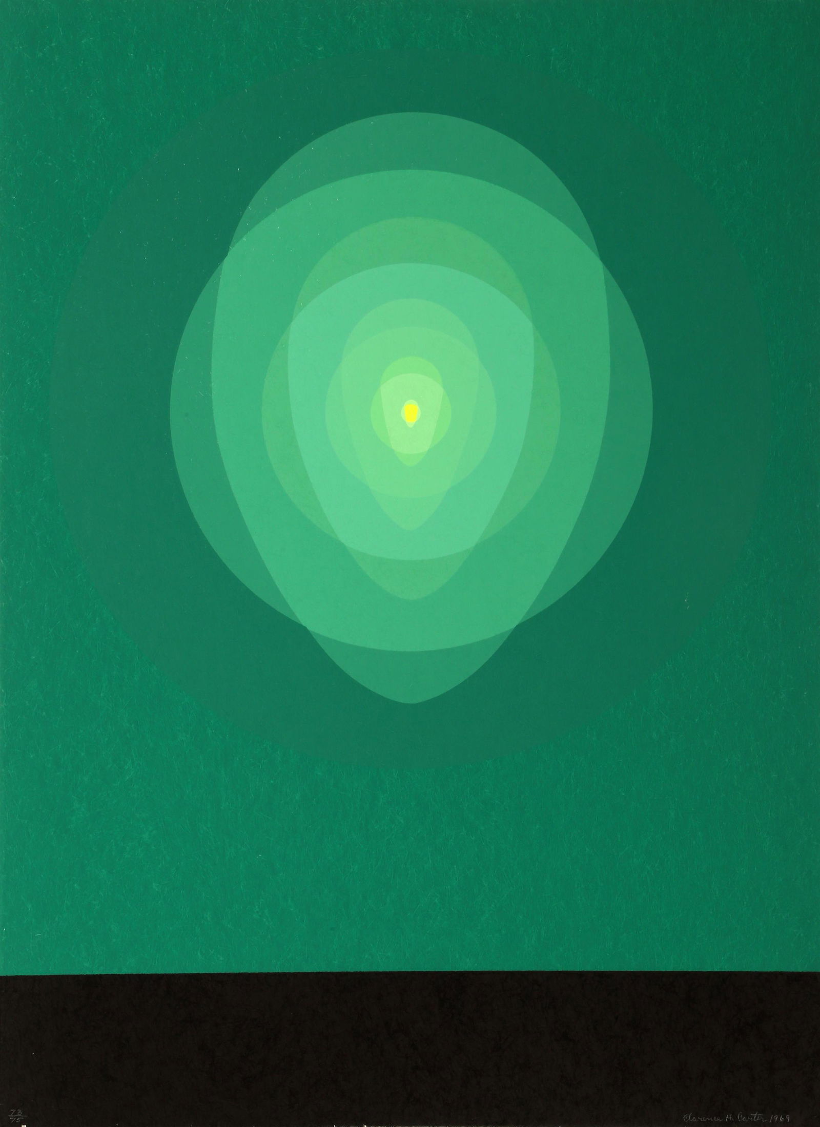 Clarence Holbrook Carter, Green Mandala, Screenprint on Scintilla Paper (1 of 1)